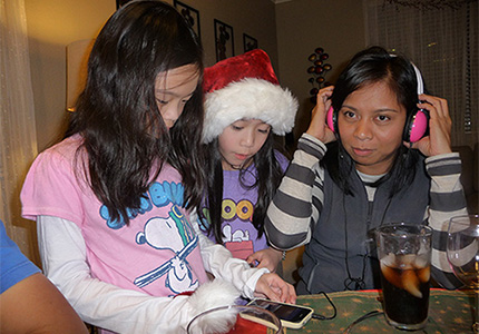 baby madi and audrey with tita jas